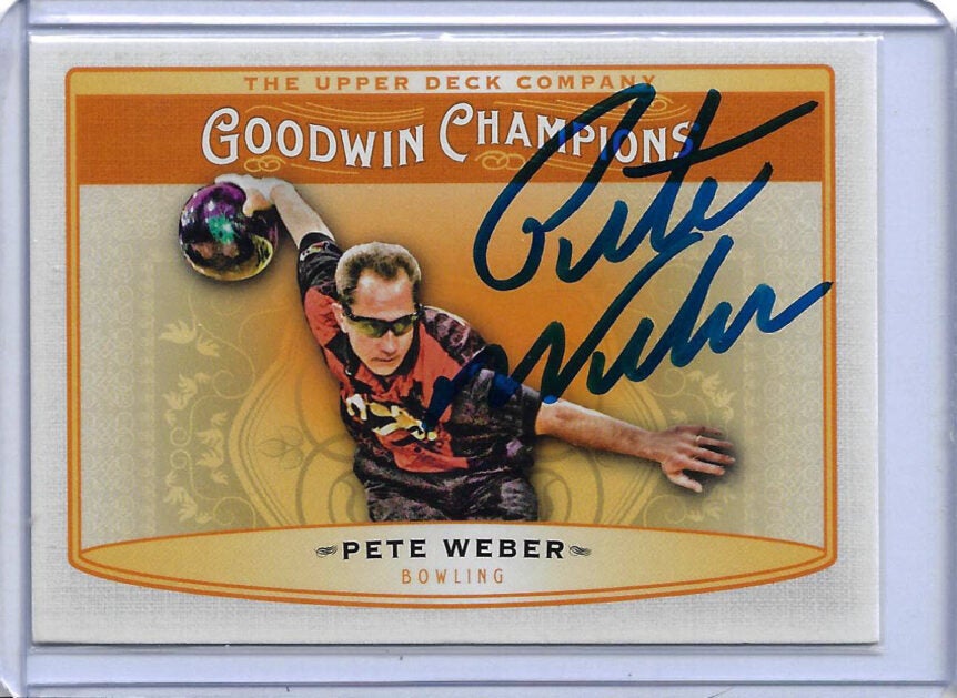 Pete Weber Autographed 2019 Upper Deck Goodwin Champions Horizontal 96 Card