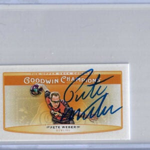 Pete Weber Autographed 2019 Upper Deck Goodwin Champions Horizontal Mini 96 Card