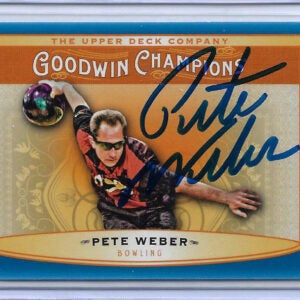 Pete Weber Autographed 2019 Upper Deck Goodwin Champions Horizontal Royal Blue 96 Card