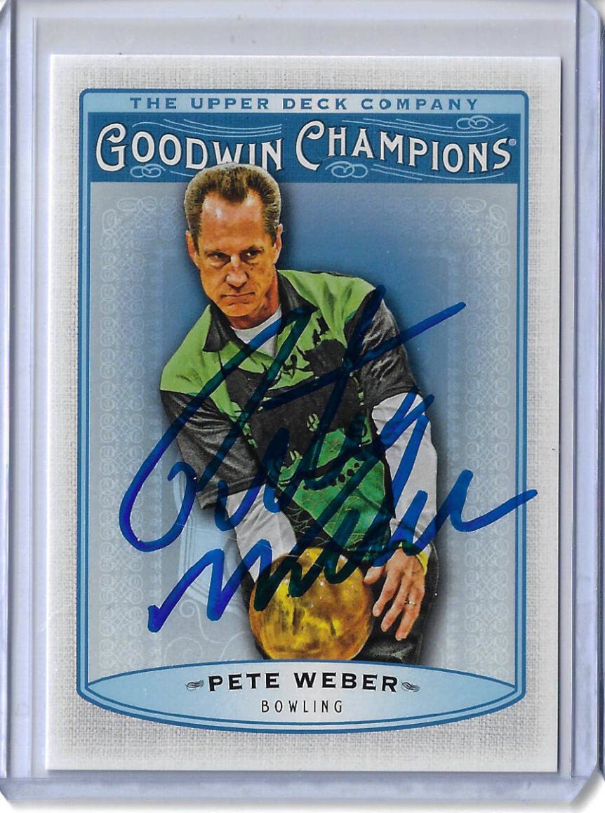 Pete Weber Autographed 2019 Upper Deck Goodwin Champions Photo Variation 46 Card