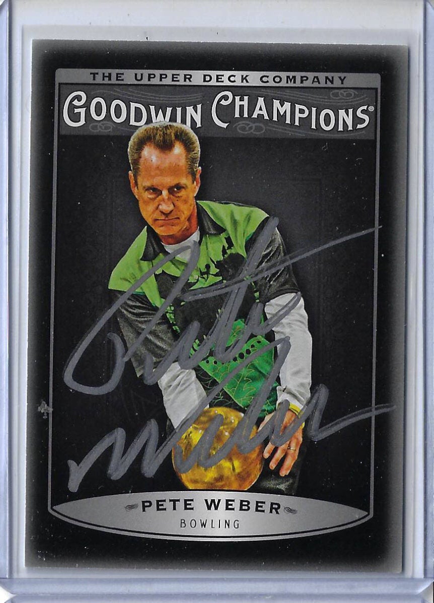 Pete Weber Autographed 2019 Upper Deck Goodwin Champions Photo Variation Black 46 Card