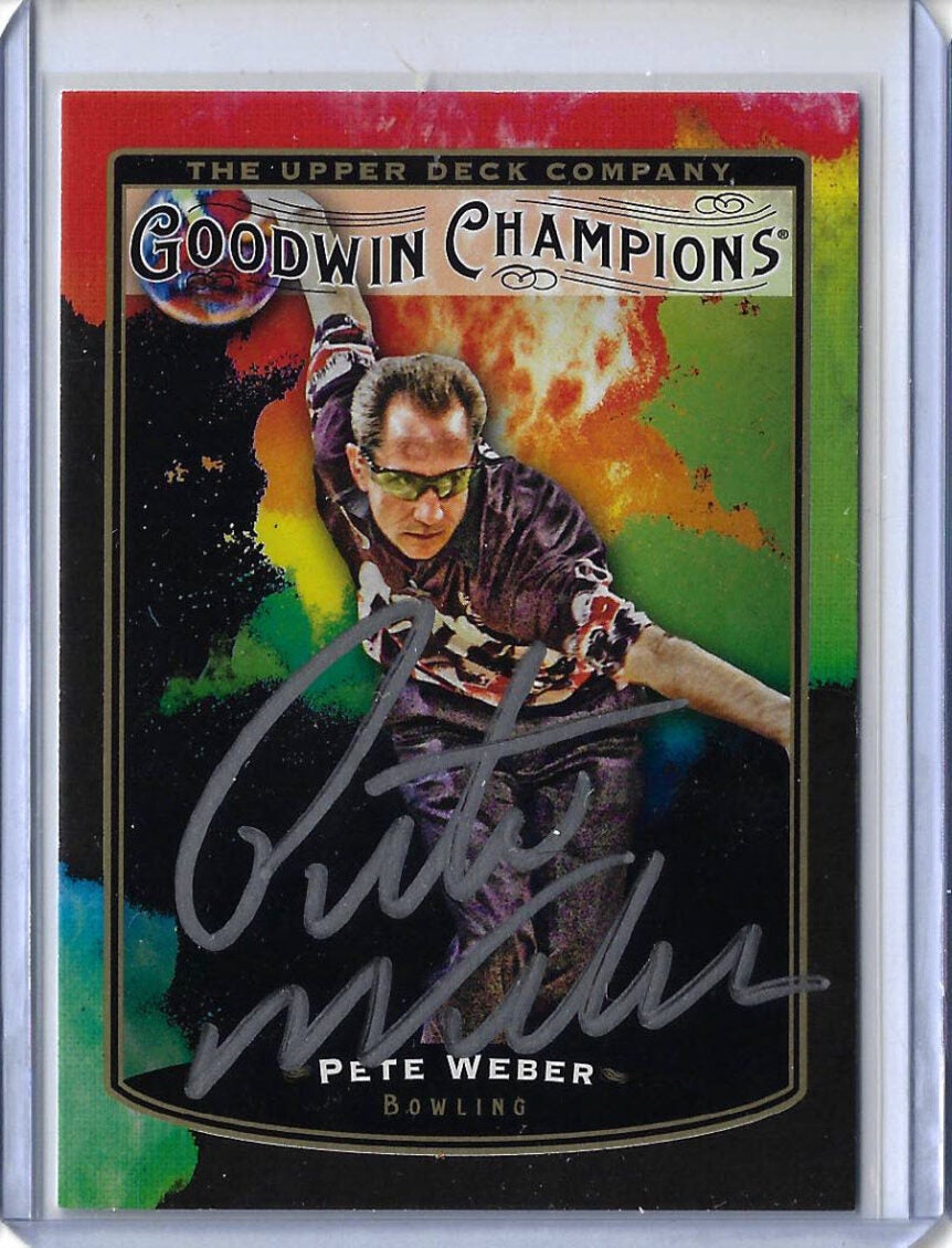 Pete Weber Autographed 2019 Upper Deck Goodwin Champions Splash of Color 146 Card