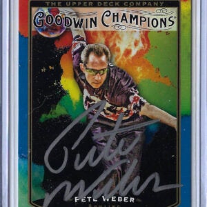 Pete Weber Autographed 2019 Upper Deck Goodwin Champions Splash of Color Royal Blue 146 Card