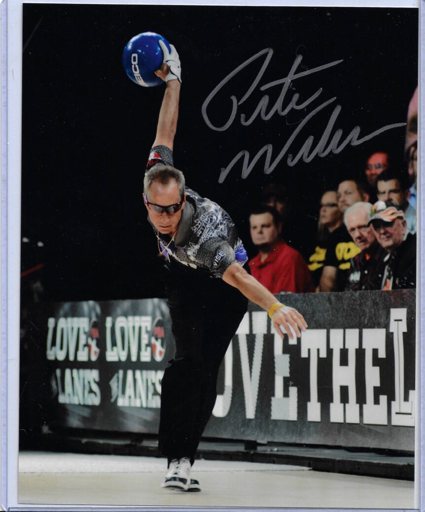 Pete Weber Autographed 8x10 Photo SILVER PAINT PEN