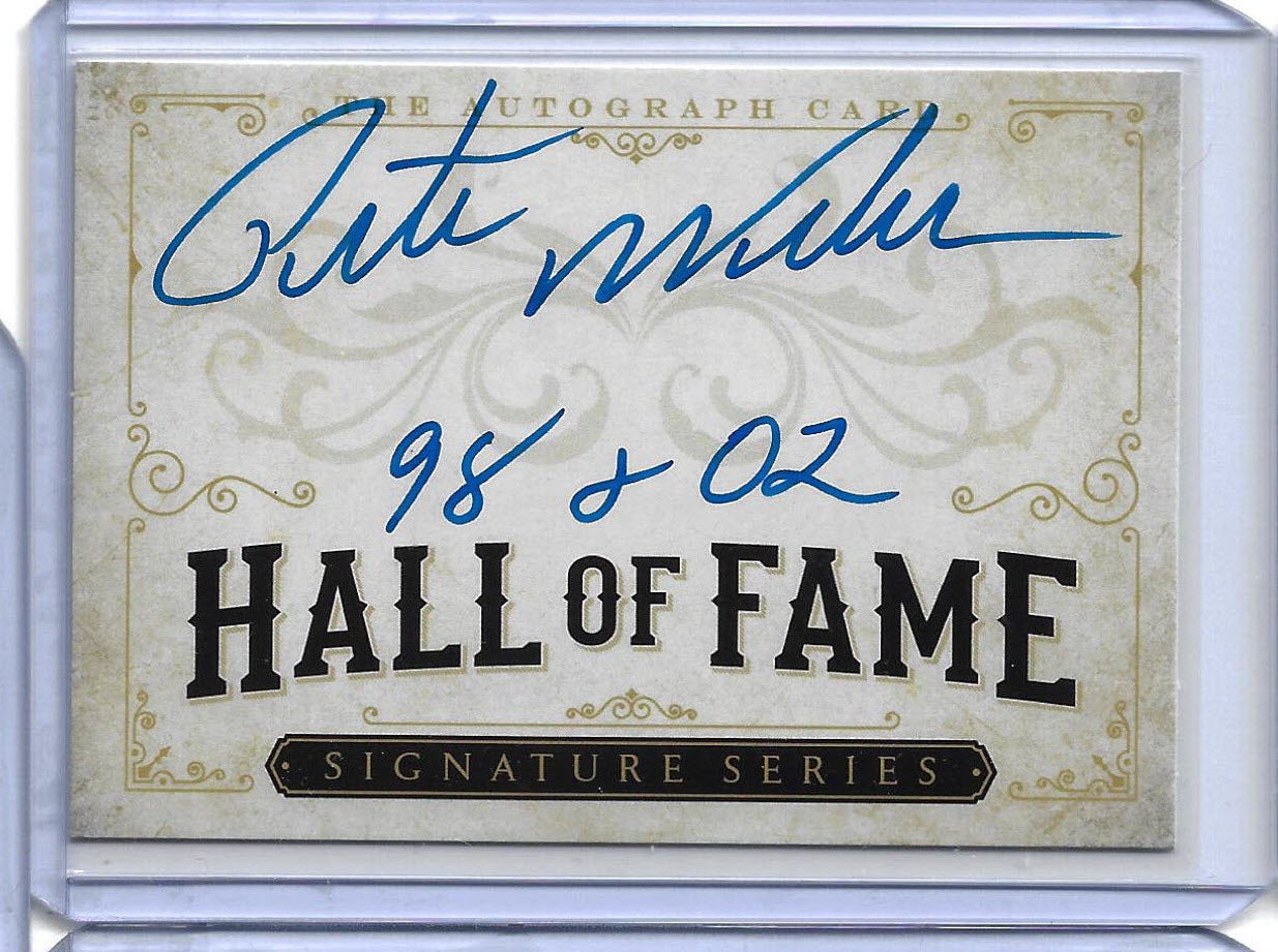 Pete Weber Autographed The Autograph Card Hall Of Fame Card with Beckett Witnessed Certificate Of Authenticity.