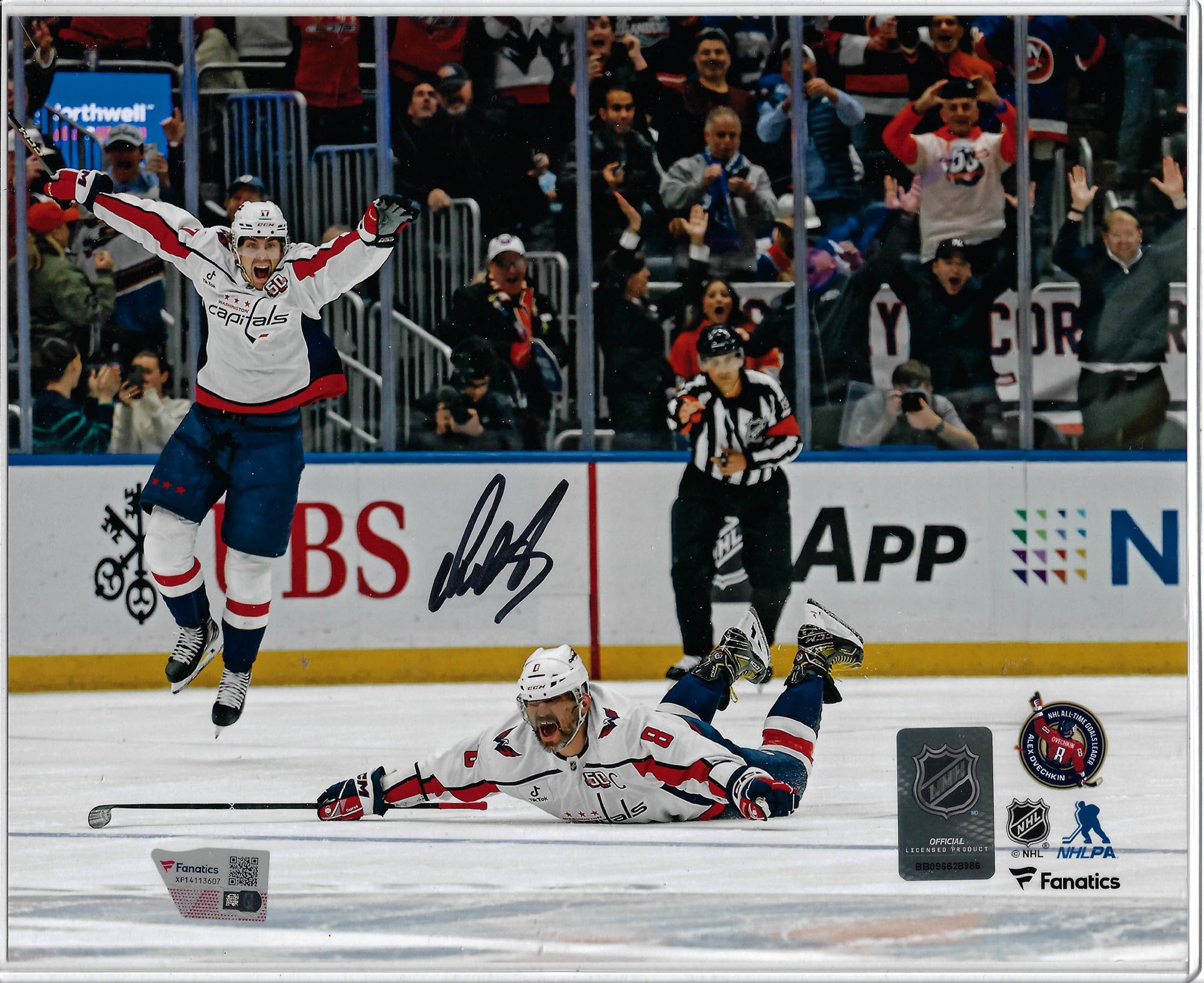 Alexander Ovechkin Washington Capitals Autographed Fanatics Authentic 8 x 10 895th Goal Celebration Photograph