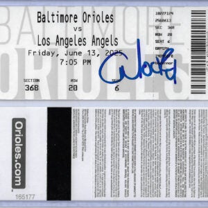 Christian Moore Autographed MLB Debut Ticket