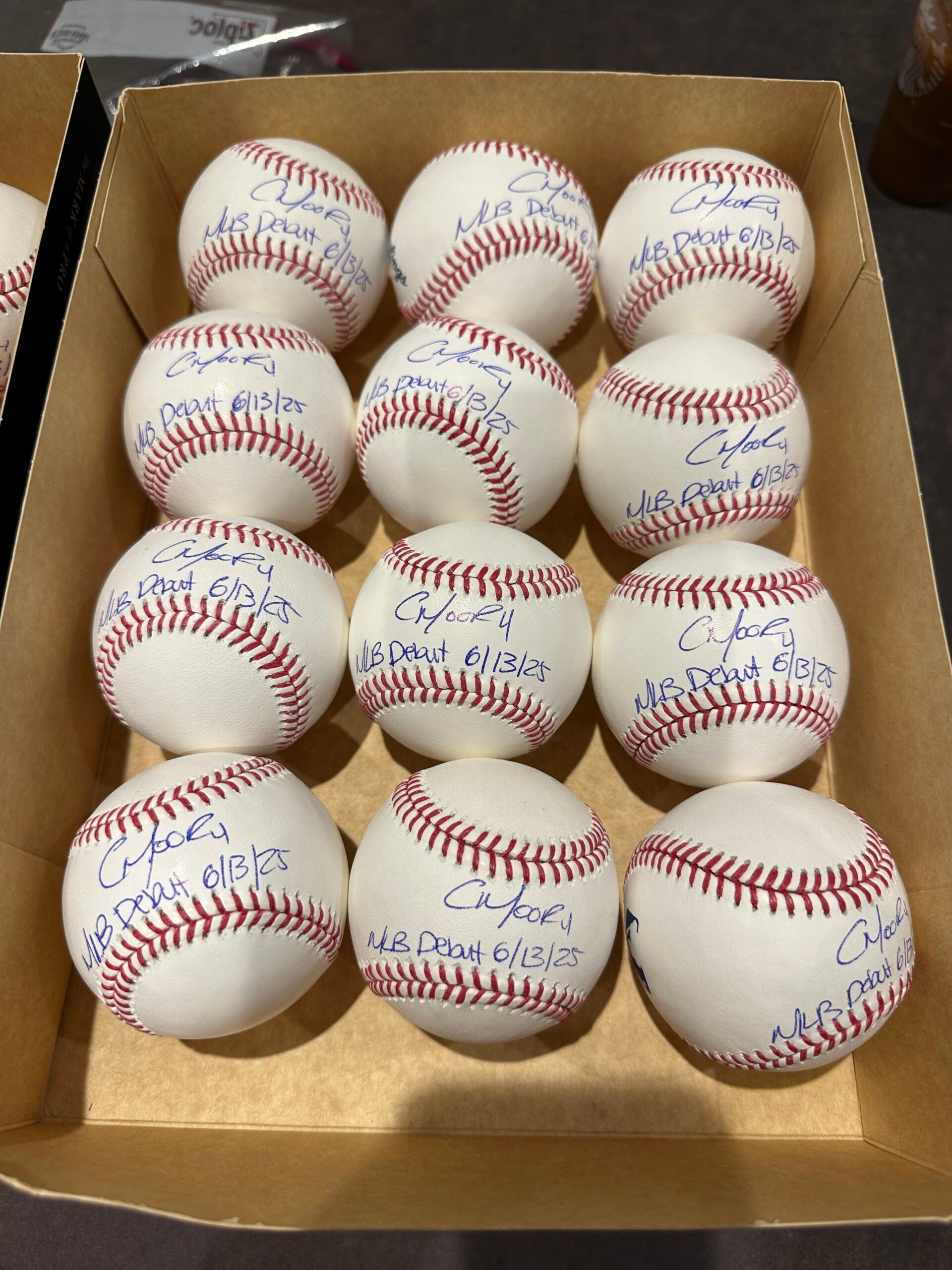 Christian Moore Autographed MLB Debut Ticket Inscribed MLB Debut PSA Slabbed - Image 6