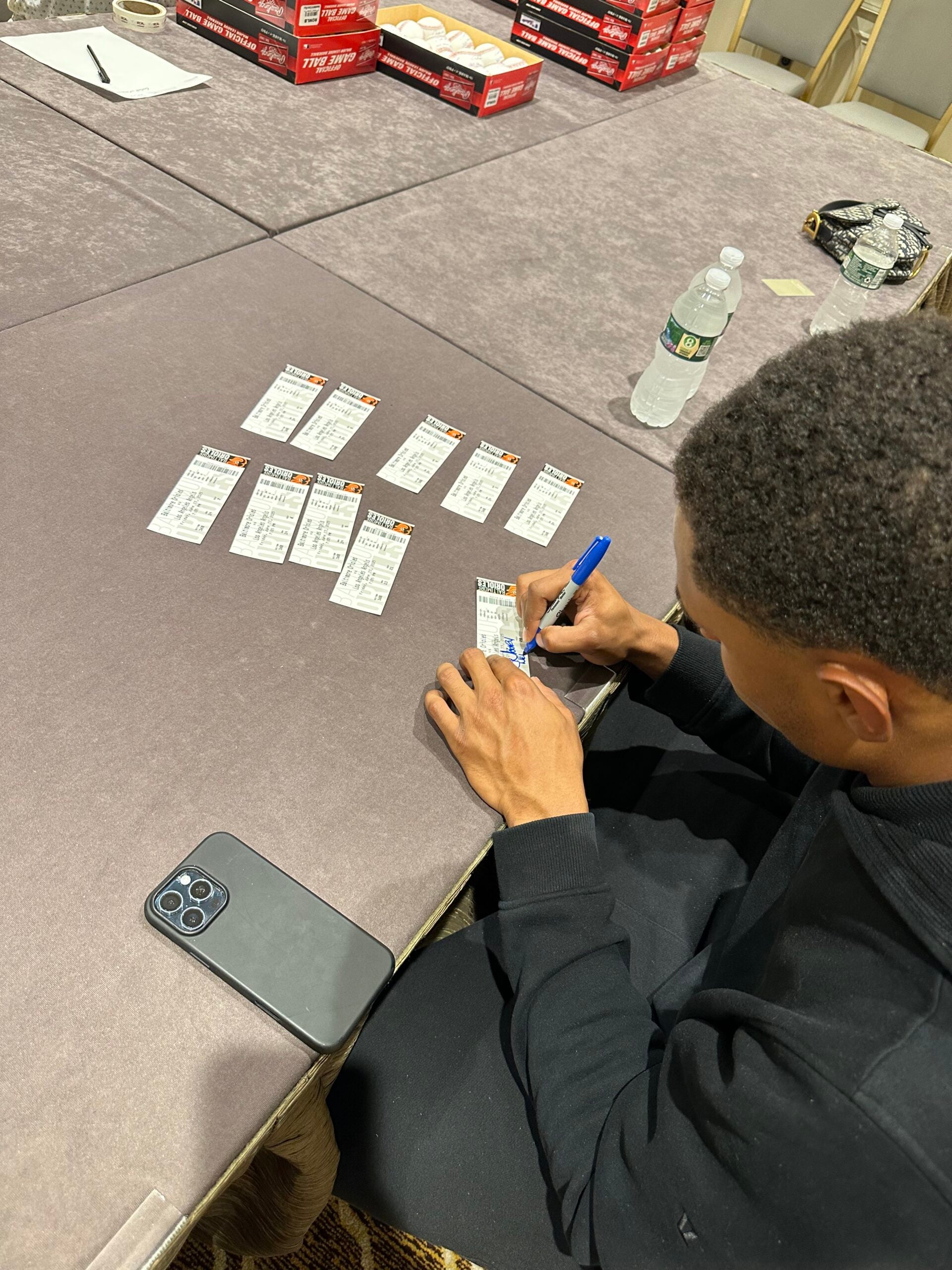 Christian Moore Autographed MLB Debut Ticket Inscribed MLB Debut PSA Slabbed - Image 3