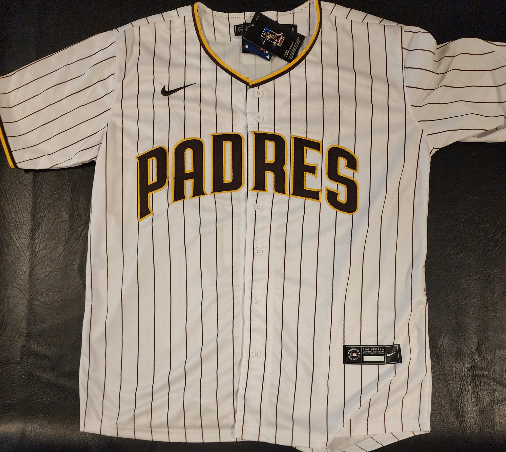 Jackson Merrill Autographed Padres Home Jersey Inscribed Merrill Mania Beckett COA v4