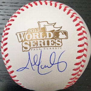 John Lackey Autographed 2013 World Series Boston Red Sox Baseball v1