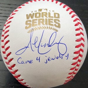 John Lackey Autographed 2016 World Series Chicago Cubs Baseball Inscribed Came 4 Jewelry v1