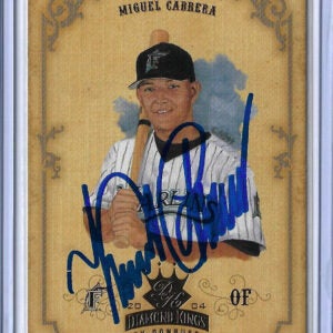 Miguel Cabrera Autographed 2004 Donruss Diamond Kings Card 103