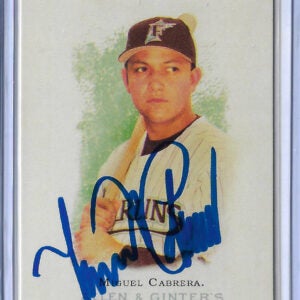 Miguel Cabrera Autographed 2006 Topps Allen and Ginter Card 175