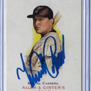 Miguel Cabrera Autographed 2007 Topps Allen and Ginter Card 9