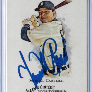 Miguel Cabrera Autographed 2008 Topps Allen and Ginter Card 3