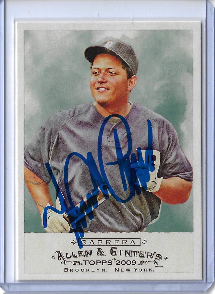 Miguel Cabrera Autographed 2009 Topps Allen and Ginter Card 253