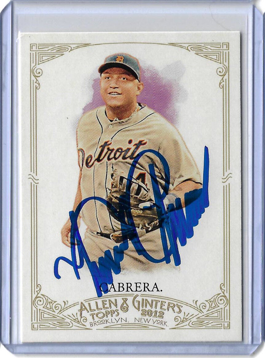 Miguel Cabrera Autographed 2012 Topps Allen and Ginter Card 3