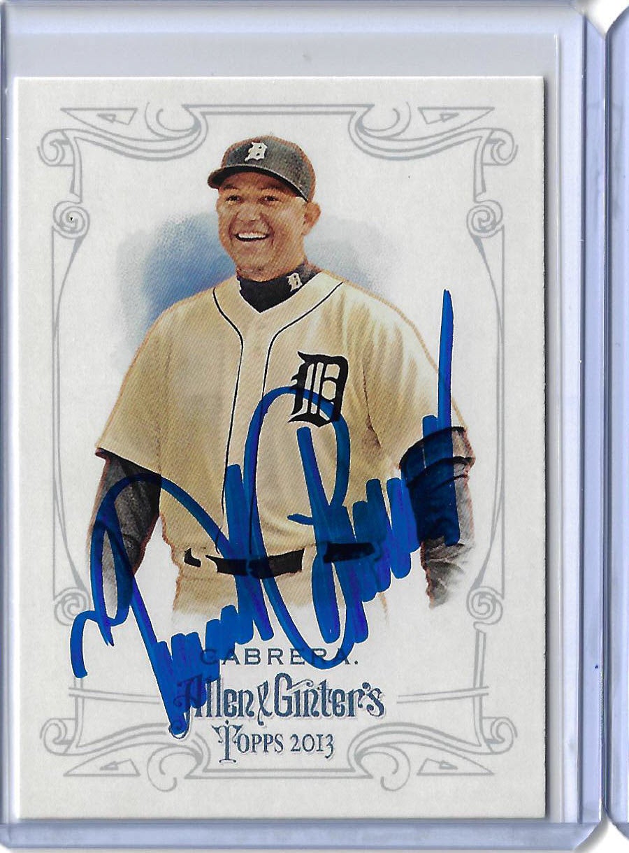 Miguel Cabrera Autographed 2013 Topps Allen and Ginter Card 1