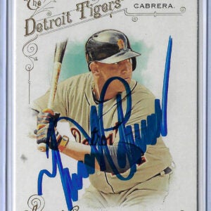 Miguel Cabrera Autographed 2014 Topps Allen and Ginter Card 168