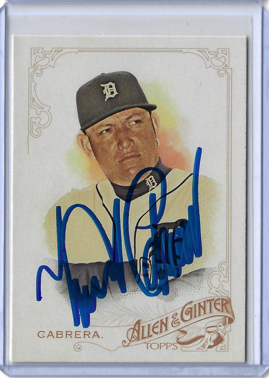 Miguel Cabrera Autographed 2015 Topps Allen and Ginter Card 187