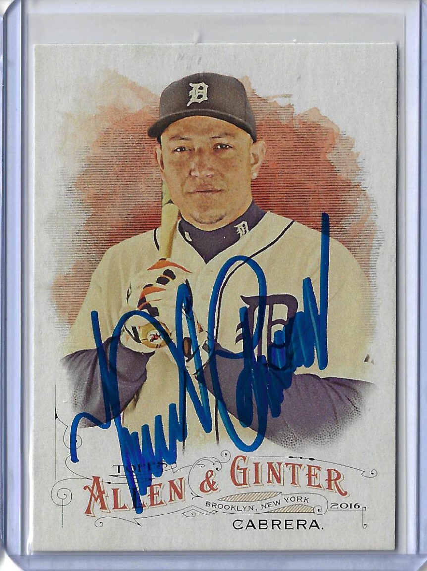 Miguel Cabrera Autographed 2016 Topps Allen and Ginter Card 61