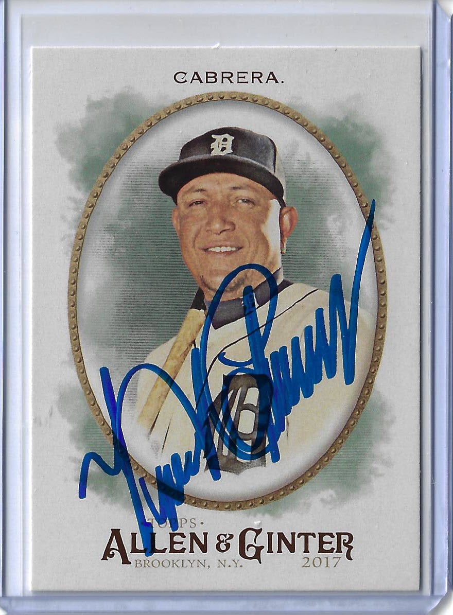 Miguel Cabrera Autographed 2017 Topps Allen and Ginter Card 294