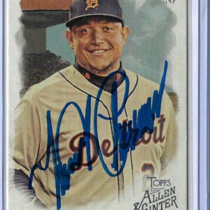 Miguel Cabrera Autographed 2019 Topps Allen and Ginter Card 112