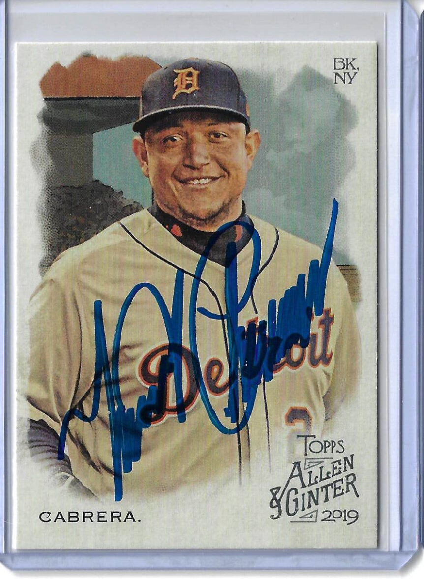 Miguel Cabrera Autographed 2019 Topps Allen and Ginter Card 112