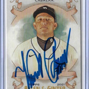 Miguel Cabrera Autographed 2021 Topps Allen and Ginter Card 109