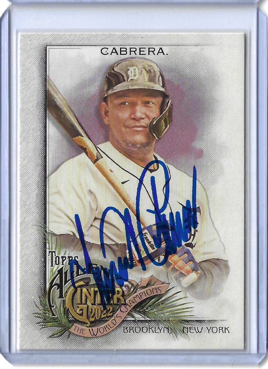 Miguel Cabrera Autographed 2022 Topps Allen and Ginter Card 98