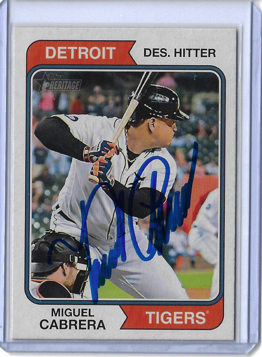 Miguel Cabrera Autographed 2023 Topps Heritage Card 151