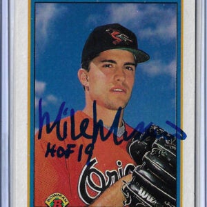 Mike Mussina Autographed 1991 Bowman 97 ROOKIE Card