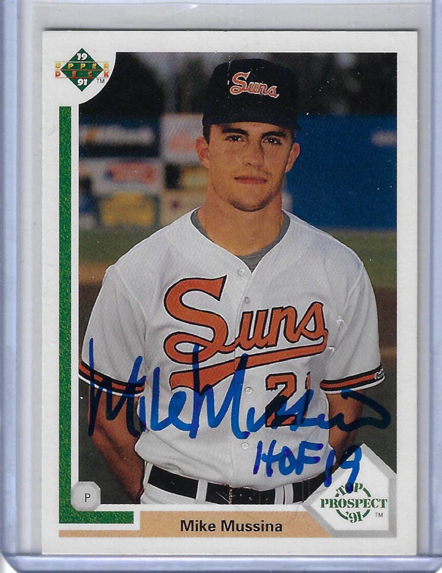 Mike Mussina Autographed 1991 Upper Deck 65 ROOKIE Card