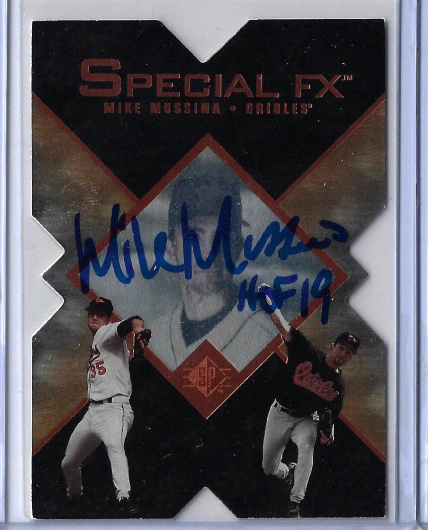 Mike Mussina Autographed 1997 Upper Deck SP Special FX Diecut Card