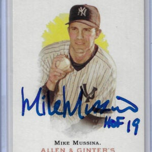 Mike Mussina Autographed 2007 Topps Allen and Ginter 58 Card