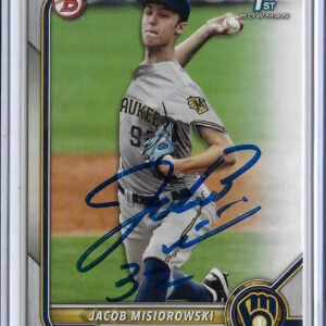Jacob Misiorowski Autographed 2022 1st Bowman Paper RC Rookie Card