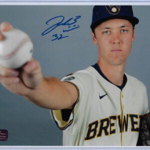 Jacob Misiorowski Autographed Milwaukee Brewers 8x10 Photo
