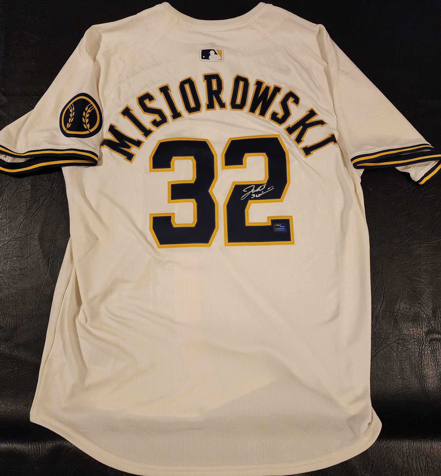 Jacob Misiorowski Autographed Milwaukee Brewers Nike Cream Home Limited Custom Jersey v3