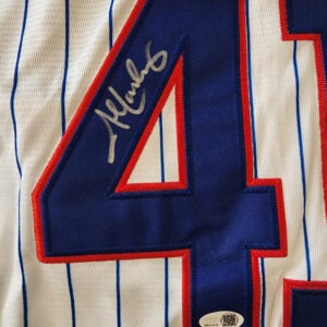 John Lackey Autographed 2016 World Series Chicago Cubs Home Jersey v1