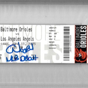 Christian Moore Autographed MLB Debut Ticket Inscribed MLB Debut PSA Slabbed