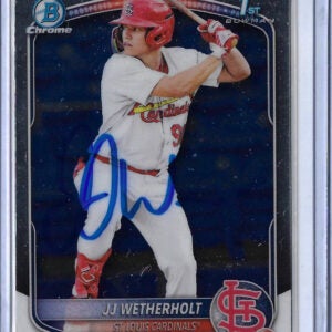 JJ Wetherholt Autographed 2025 Bowman Chrome Prospects BCP22 Rookie Card