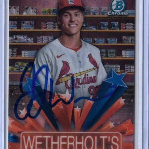 JJ Wetherholt Autographed 2025 Bowman Hobby Stars HS1 Rookie Card