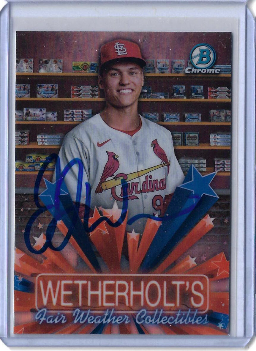 JJ Wetherholt Autographed 2025 Bowman Hobby Stars HS1 Rookie Card