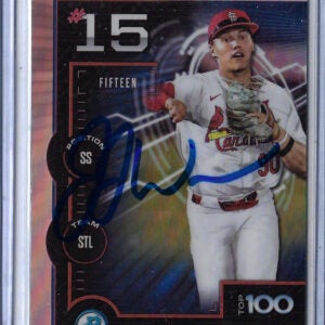 JJ Wetherholt Autographed 2025 Bowman Scouts Top 100 BTP15 Rookie Card