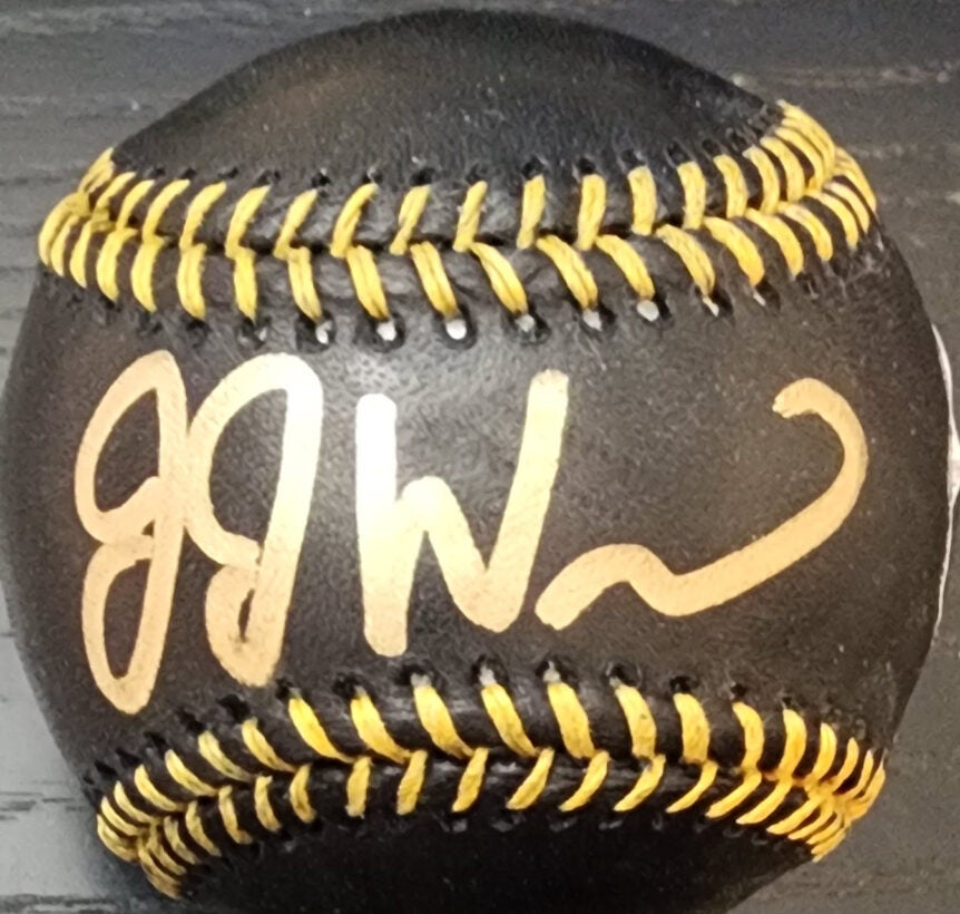 JJ Wetherholt Autographed Black OMLB Baseball v1
