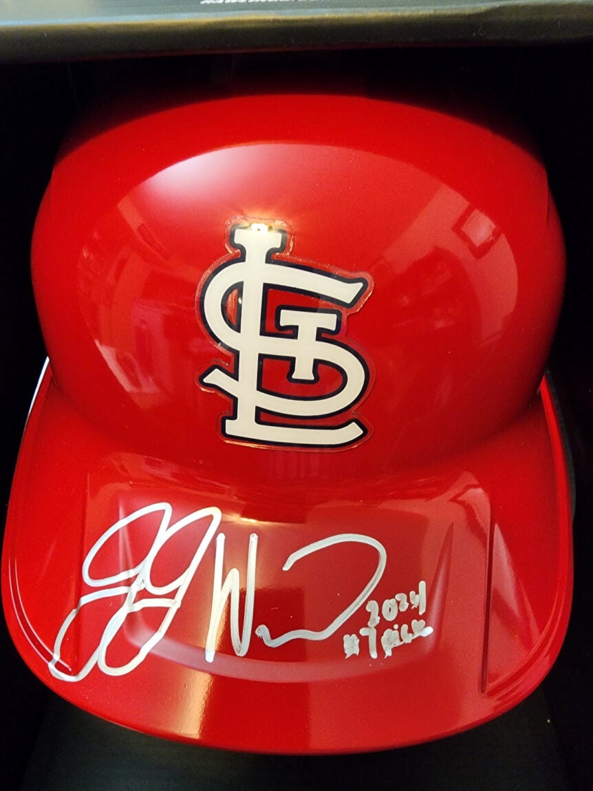 JJ Wetherholt Autographed St Louis Cardinals Batting Helmet v1