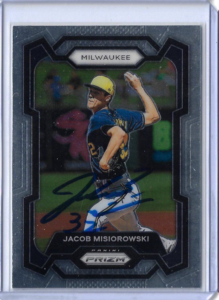 Jacob Misiorowski Autographed 2023 Panini Prizm #108 Rookie Card RC