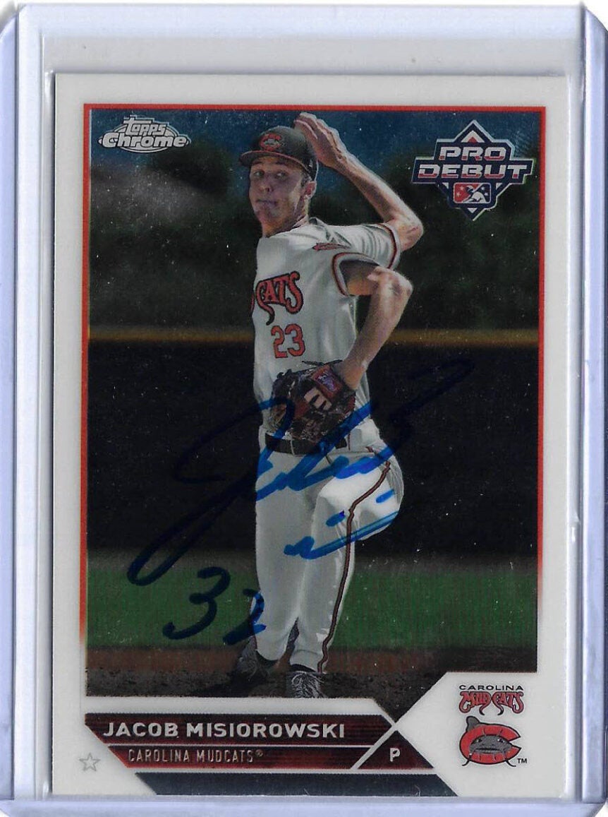 Jacob Misiorowski Autographed 2023 Topps Chrome Pro Debut #PDC-72 Rookie Card