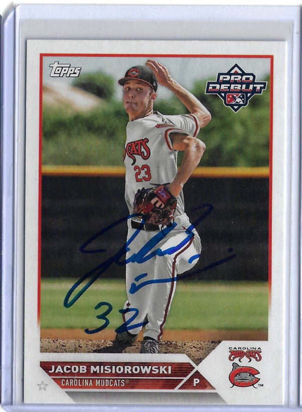 Jacob Misiorowski Autographed 2023 Topps Pro Debut #PD72 Rookie Card RC ...